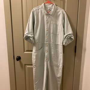 Madewell x As Ever Cotton Coverall in Minty Blue